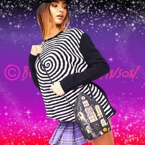 Betsey Johnson Scary Stories Glow In Dark Haunted House Purse